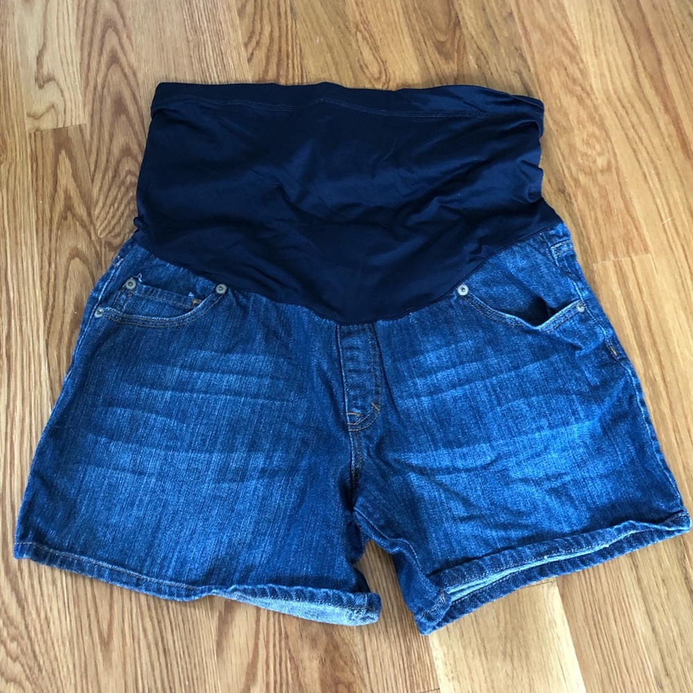Maternity jean shorts